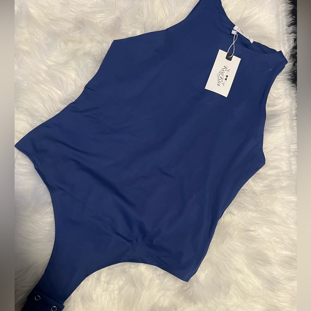 REORIA Butsmooth® Women’s Sexy Sleeveless Racer Back Halter Neck Bodysuit - Picture 3 of 5
